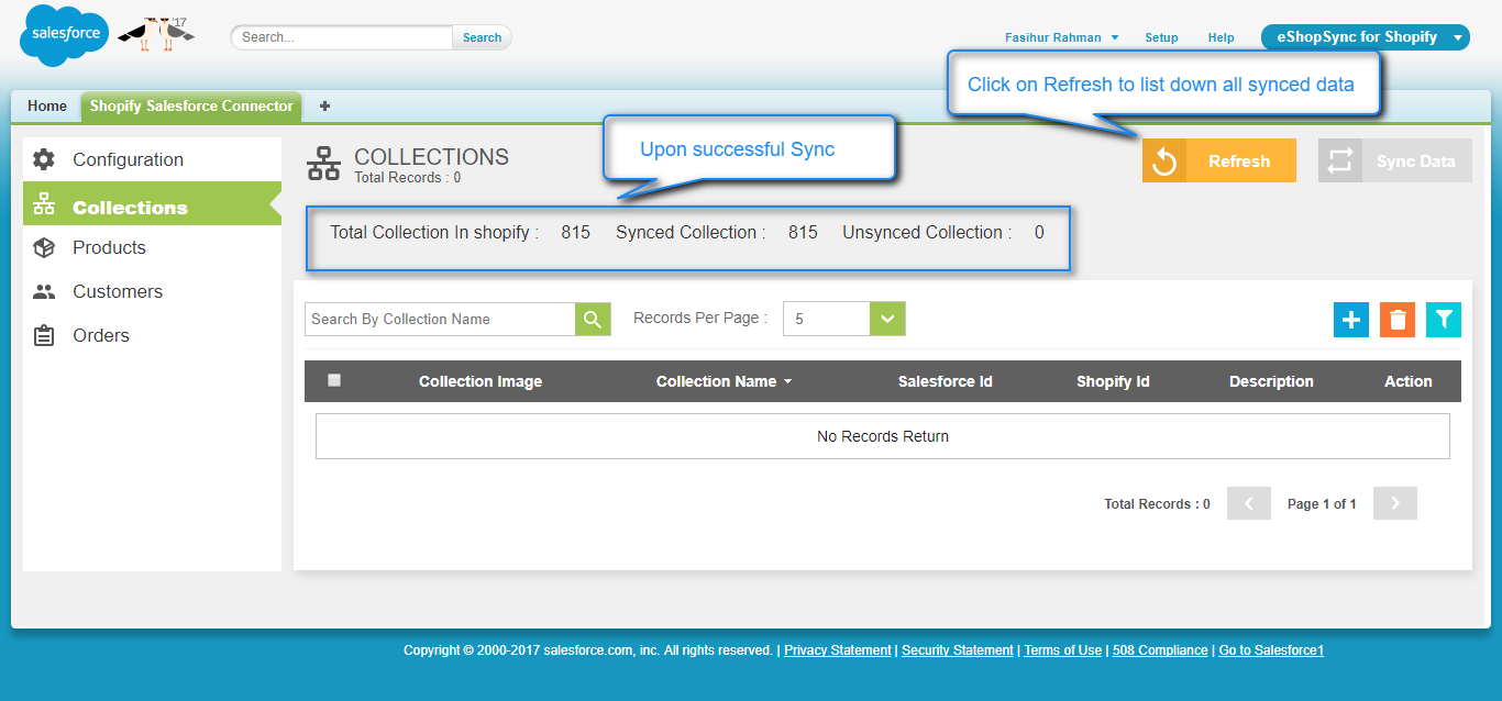 collection sync