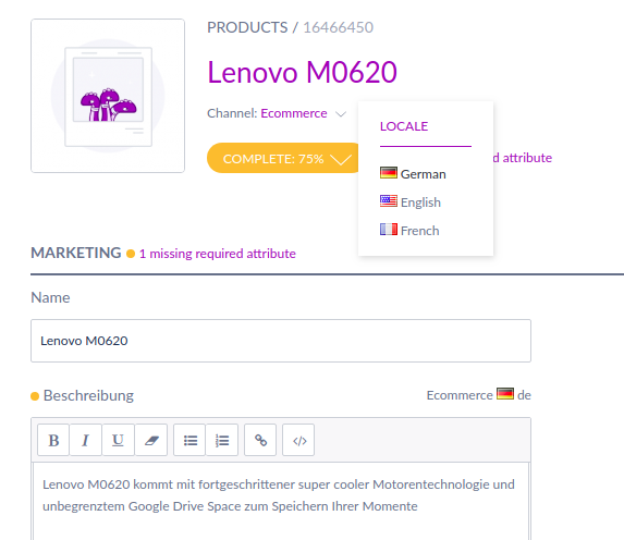 Akeneo PIM Integration
