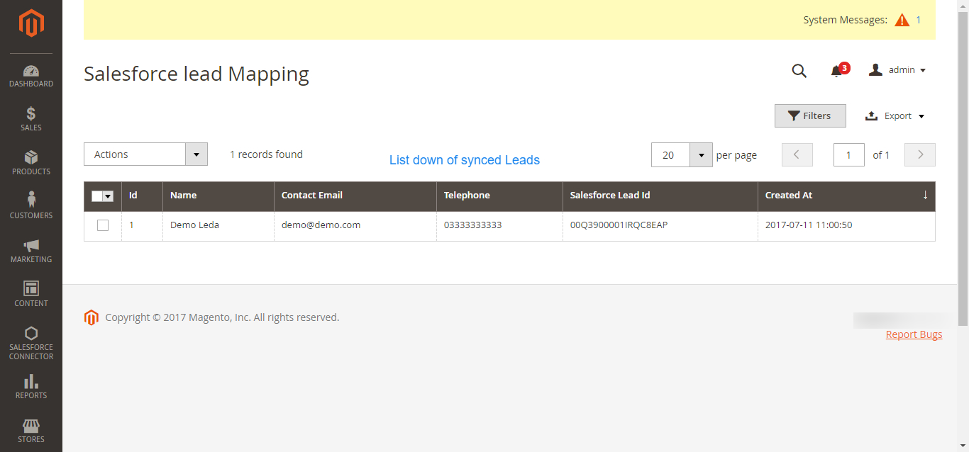 Salesforce-lead-Mapping-Magento-Admin